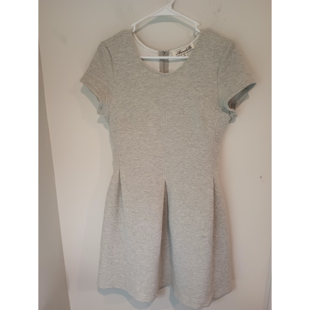 Annabella Francescas Collection Womens Dress Sz M Heather Gray Textured Fit...